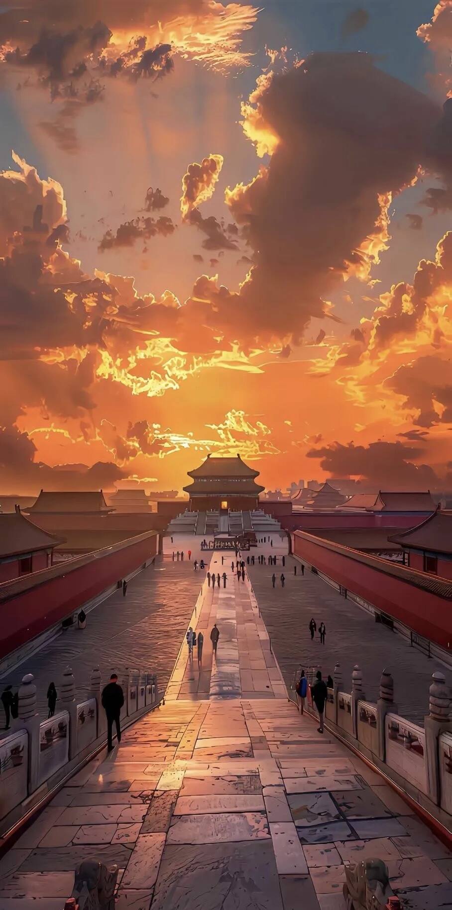旭日朝阳！国家富强！